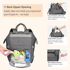 BabbleRoo Diaper Bag Backpack, Unisex Stylish Travel Back Pack Nappy Changing - Image 5