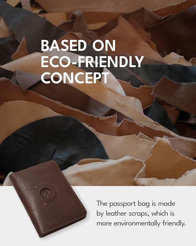 ALLIVE Passport Holder for Travel, Genuine Leather Passport Holder - Image 2