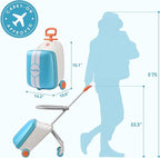Kids Ride-on Luggage with Spinner Wheels Suitcase, Kid's Ride-On Suitcase Help - Image 6