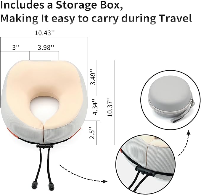 Thickened Travel Neck Pillow for Airplanes for Women, Adjustable Right Amount - Image 6