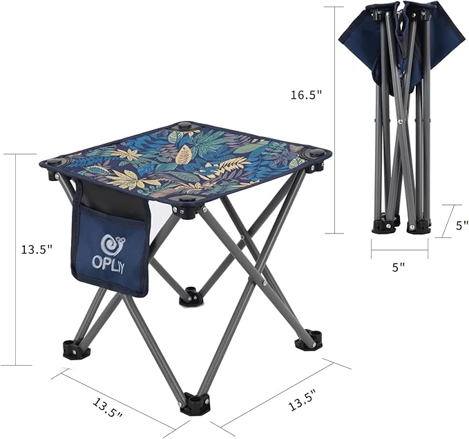 Opliy Camping Stool, Folding Small Chair Portable Camp Stool - Image 3
