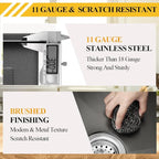 Black Kitchen Sink, Stainless Steel Topmount Bar Sink 22x18x9 Inch Single Bowl - Image 3