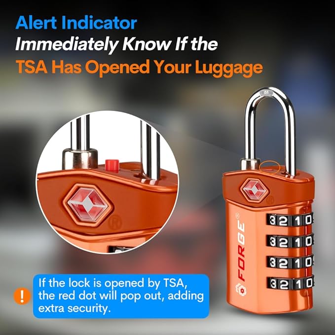 Forge Travel Lock, TSA Approved Luggage Locks - Image 4