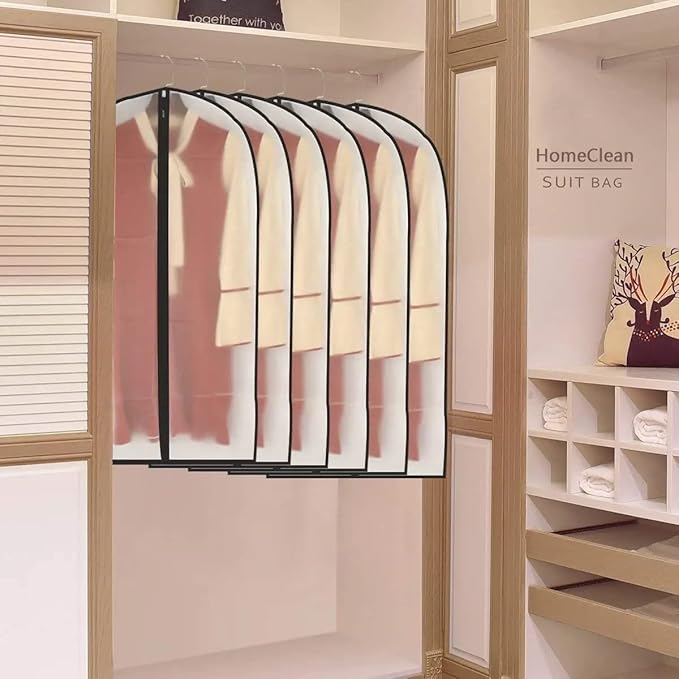 Garment Bags for Hanging Clothes 12 PCS Transparent Waterproof Dustproof - Image 6