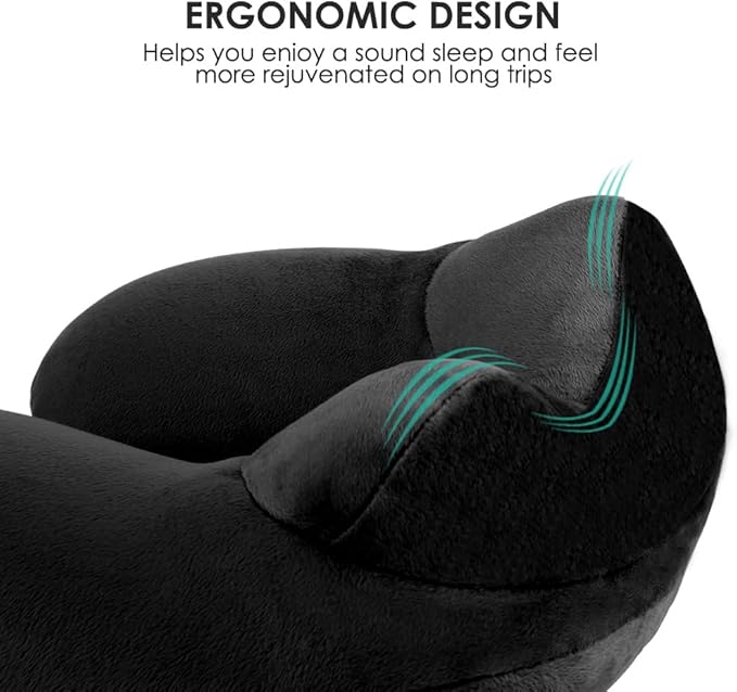 urophylla Inflatable Travel Pillow, Soft Velvet Inflatable Neck Pillow - Image 2