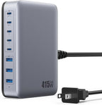 USB C Charger 415W USB C Charger Block, 8-Ports GaN IV Fast Charging Station Hub by Kioson