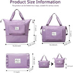 Large Capacity Foldable Travel Bag Expandable Portable Carry on Bag Dry&Wet - Image 2
