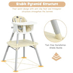 BABY JOY High Chair, 5 in 1 Convertible Highchair - Image 8