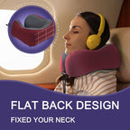 napfun Neck Pillow for Traveling, Upgraded Travel Neck Pillow for Airplane 100% - Image 4