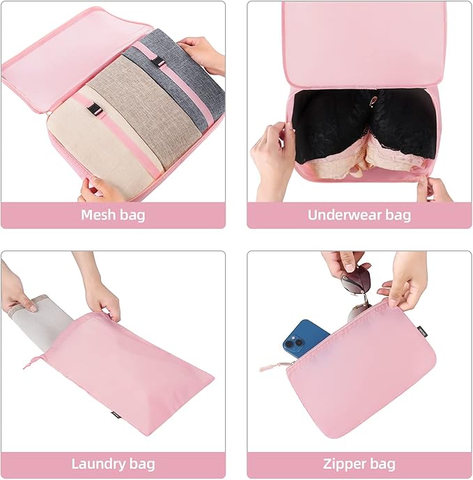 BAGAIL 6 Set/8 Set/10 Set Packing Cubes Various Sizes Packing Organizer - Image 6