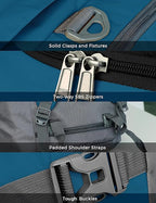 Large Convertible Duffel Weekender Gym Backpack Dark Teal 65L (65L / Dark Teal)