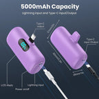 Mini Portable Charger 5000mAh Power Bank, 3A PD USB C Cell Phone Portable Power - Image 7