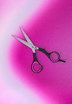 Cricket Style Xpress La-Di-Da Hair Cutting Scissors - Sharp Micro-Serrated Beveled Blades, Stainless Steel Shears Hair Scissors - Wet & Dry Use, Barber Accessories - 5.75", Pink and Black