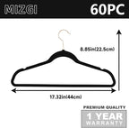 MIZGI Premium Velvet Hangers Heavy Duty- Non Slip Felt Hangers - Image 6