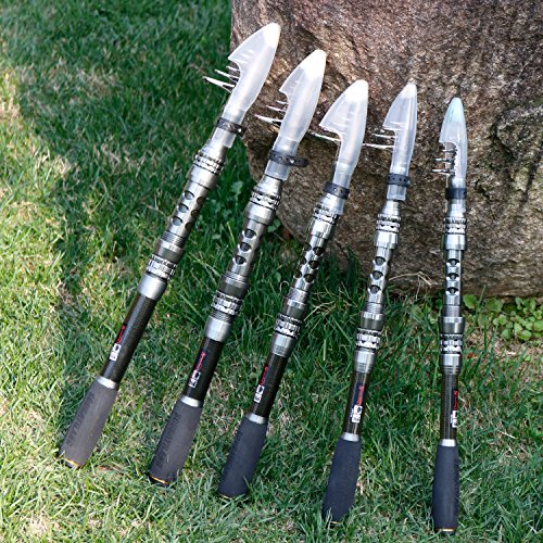 Telescopic Fishing Rod Carbon Fiber Travel Portable Spinning Fishing Pole for Boat Saltwater and Freshwater Fishing (7.87 ft / C-only Fishing Rod)