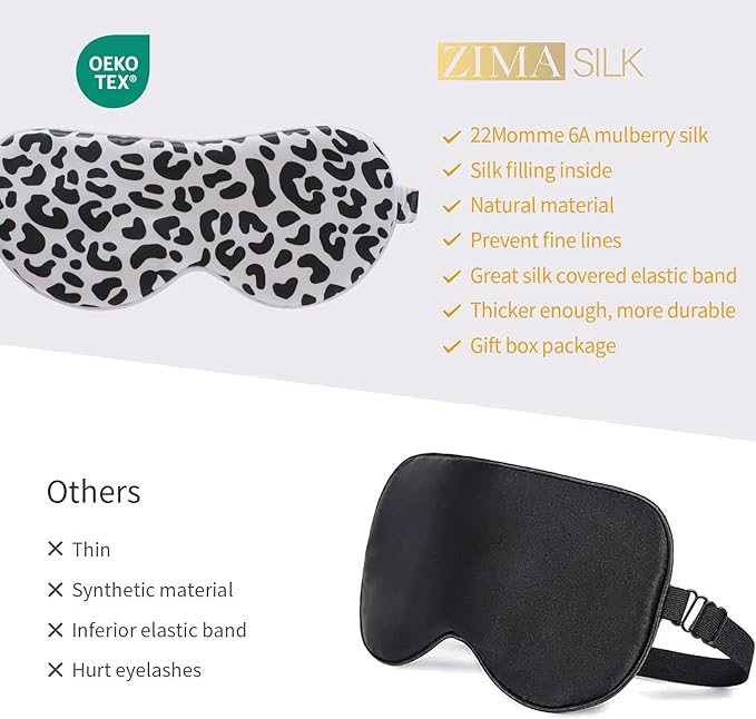ZIMASILK Adjustable 100% 22 Momme Mulberry Silk Sleep Mask - Image 6