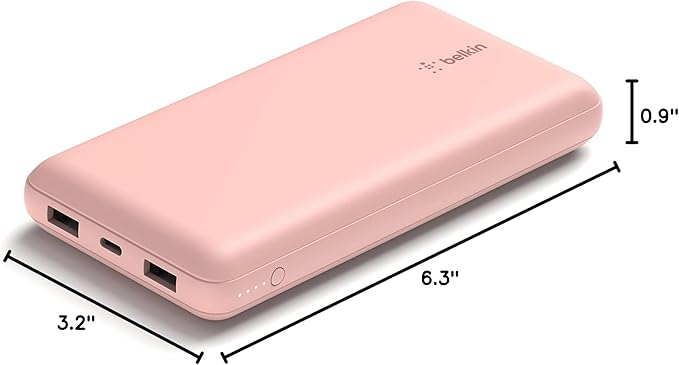 Belkin Portable Charger, USB C Power Bank 20000 mAh w/ 1xUSB-C Port & 2xUSB-A - Image 14