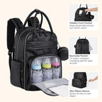 BabbleRoo Leather Diaper Bag Backpack - Image 7