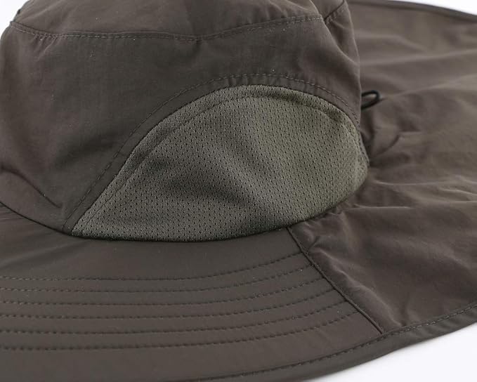 Home Prefer Outdoor UPF50+ Sun Hat Wide Brim Mesh Fishing Hat - Image 4