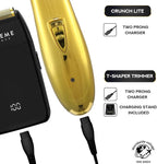 Supreme Trimmer 2-in-1 Crunch Lite Foil Shaver & T-Shaper Trimmer Set | ST5200 Beard Trimmer STF600 Electric Razor | Travel or at Home Hair Cutting Kit | Gold