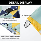 Rain Poncho Jacket Coat Hooded Zipper Style - Image 4