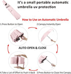 BAODINI Small UV Protection Travel Umbrella Compact - Image 3