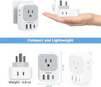 India Plug Adapter 2 Pack, TESSAN Type D Travel Adapter - Image 5