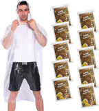 Rain Ponchos, with Drawstring Hood （10 Pack） Emergency Disposable Rain Ponchos by COOY