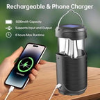 Solar Camping Lantern, Rechargeable LED Lights, 5000mAh Waterproof Solar - Image 4