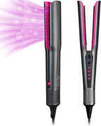 Hair Straightener – 2 in 1 Wet to Dry Air Straightener with High-Speed Ionic Airflow, Straightens Using air, No Heat Damage, Smart Temperature Control for Medium to Long Hair (35-75cm) (Gray)