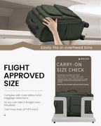 LOVEVOOK Carry On Luggage 22x14x9 Airline Approved, 22 Inch Softside Suitcases - Image 3
