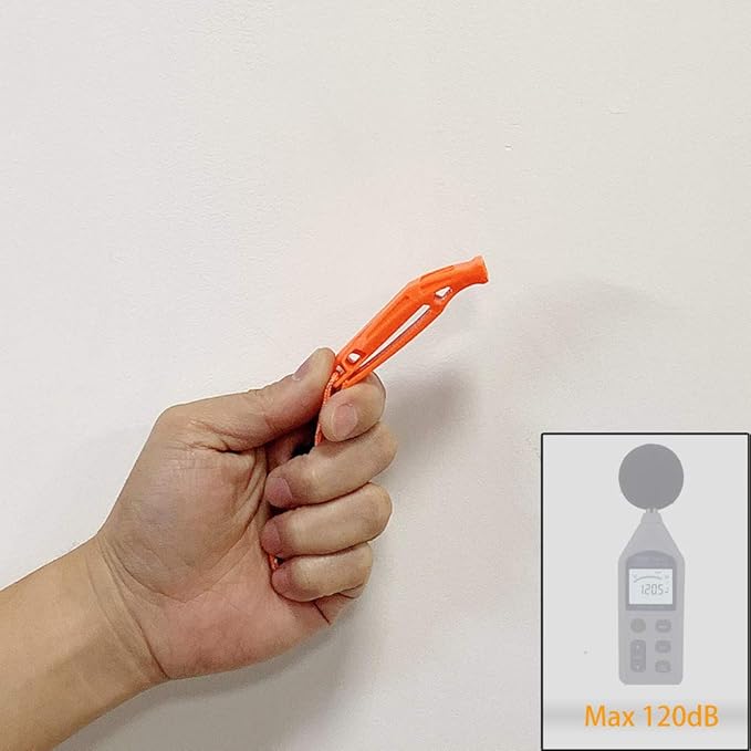 Emergency Safety Whistle with Lanyard, Loud Pea-Less Survival Whistles - Image 3