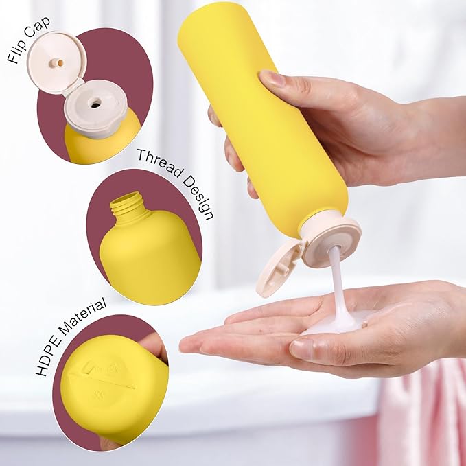 Travel Shampoo Bottle, Empty Plastic Squeeze Bottles 8.8oz - Image 4