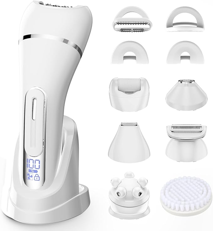 Electric Shavers for Women, 7 in 1 Hair Removal Kit by RESUXI