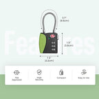 pack all TSA Approved Cable Luggage Locks, 3 Digit Combination Padlocks - Image 2
