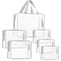 6Pcs Crystal Clear PVC Travel Toiletry Bag Kit by ROYBENS