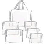 6Pcs Crystal Clear PVC Travel Toiletry Bag Kit by ROYBENS