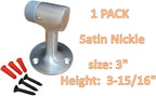 QCAA Solid Brass Door Stop, Satin NKL, 1 Pack, Made in Taiwan - Image 2