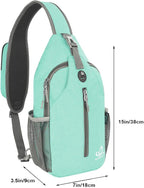 WATERFLY Crossbody Sling Backpack Sling Bag Travel Hiking Chest Bag Daypack - Image 5