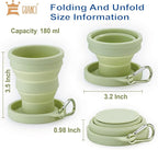 GUANCI Silicone Collapsible Travel Cup Set Silicone Folding Camping Cup - Image 4