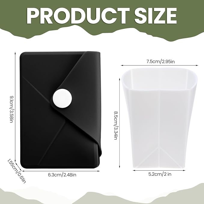 LemonRoad Silicone Folding Camping Cup Card Design Collapsible Silicone Travel - Image 2