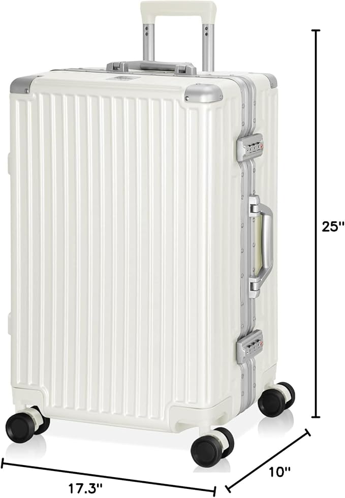 AnyZip Luggage Aluminium Frame Suitcase PC ABS Hard Shell TSA Lock No Zipper - Image 8