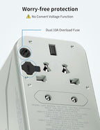 MOMAX Universal Travel Adapter, GaN 70W International Power Adapter, 3 USB-C PD - Image 6