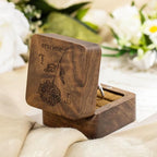 Custom Engraving Ring Gift Box Wooden Presentation Jewelry Box Case - Image 4