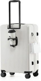 24 Inch Top Opening Checked Travel Luggage Expandable - Image 9