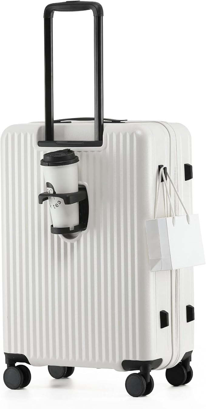 24 Inch Top Opening Checked Travel Luggage Expandable - Image 9