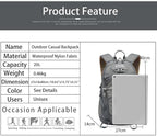 Small Hiking Backpack, 20L Lightweight Travel Backpacks - Image 2