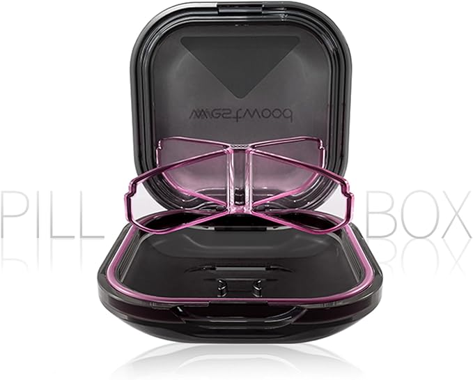 1 Pack Small Purple Pill Organizer, 4 Compartments, Compact Stylish Cute Travel - Image 2