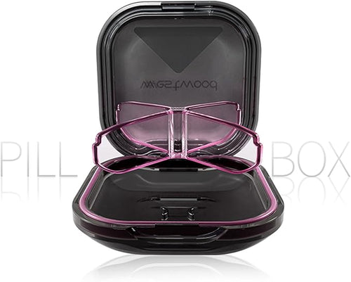 1 Pack Small Purple Pill Organizer, 4 Compartments, Compact Stylish Cute Travel - Image 2