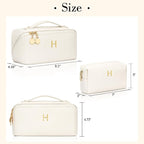 Birthday Gifts for Women Teen Girl, Personalized Initial Makeup Organizer Bag - Image 5